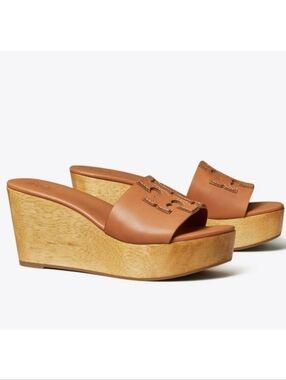 Tory Burch Ines Platform Wedge Slide Sandals Size 9.5